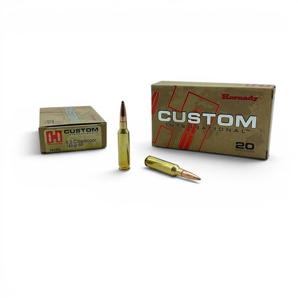 Hornady Custom 6.5 Creedmoor 140 Grain SP Ammunition, 40 Rounds