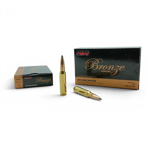 PMC Bronze 308 Winchester 150 Grain PSP Ammunition, 40 Rounds