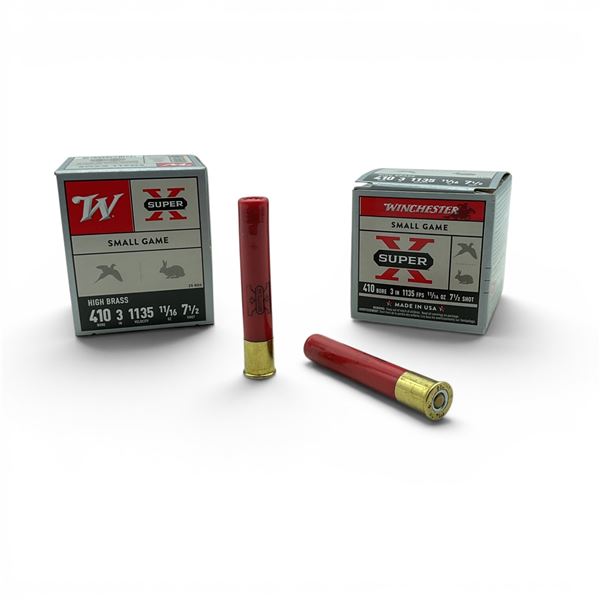 Winchester Super X 410 Gauge 3" #7.5 Shot Ammunition, 50 Rounds