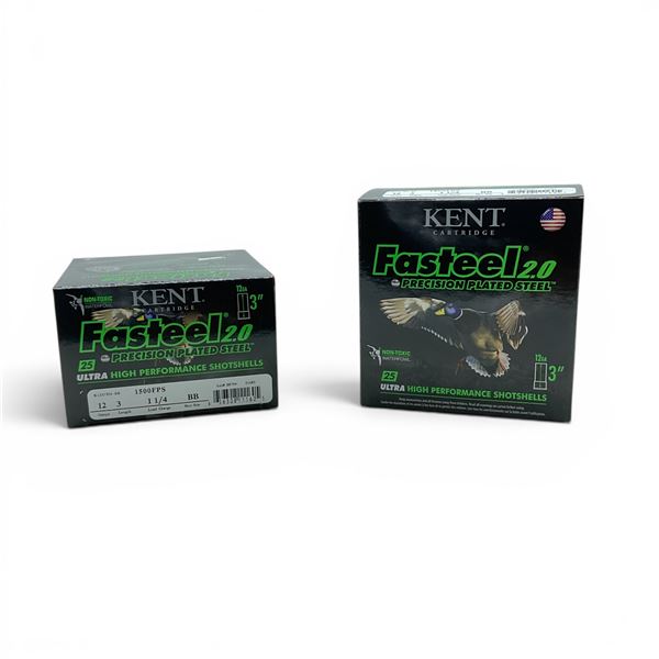 Kent Fasteel 2.0 12 Gauge 3" BB Shot Ammunition, 50 Rounds
