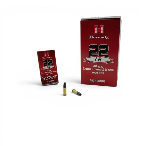 Hornady 22 LR 40 Grain LRN Ammunition, 500 Rounds