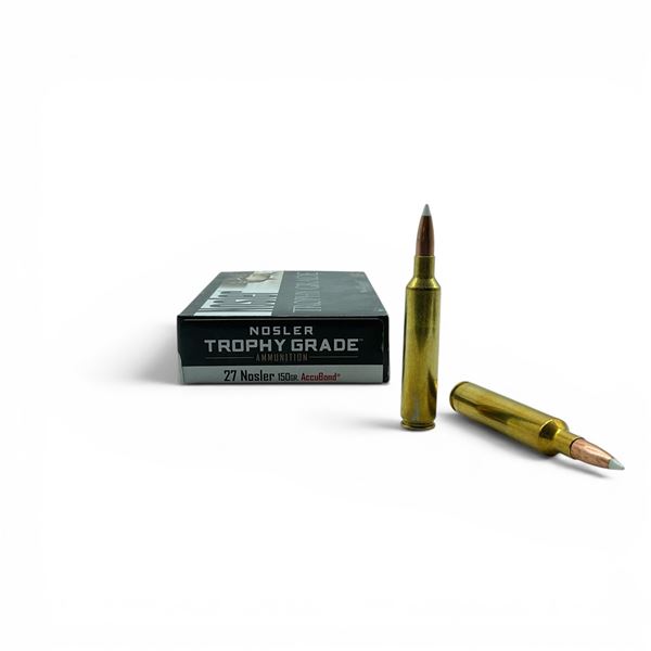Nosler Trophy Grade 27 Nosler 150 Grain AccuBond Ammunition, 20 Rounds
