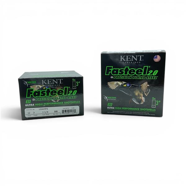 Kent Fasteel 2.0 12 Gauge 3" BB Shot Ammunition, 50 Rounds