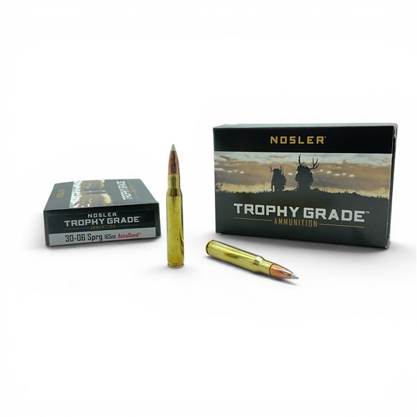 Nosler Trophy Grade 30-06 Sprg 165 Grain AccuBond Ammunition, 40 Rounds