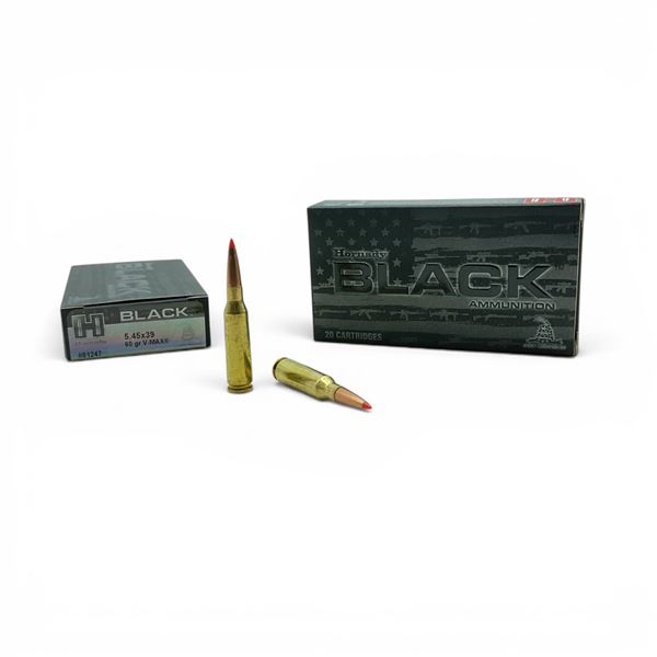 Hornady Black 5.45 X 39mm 60 Grain V-MAX Ammunition, 40 Rounds