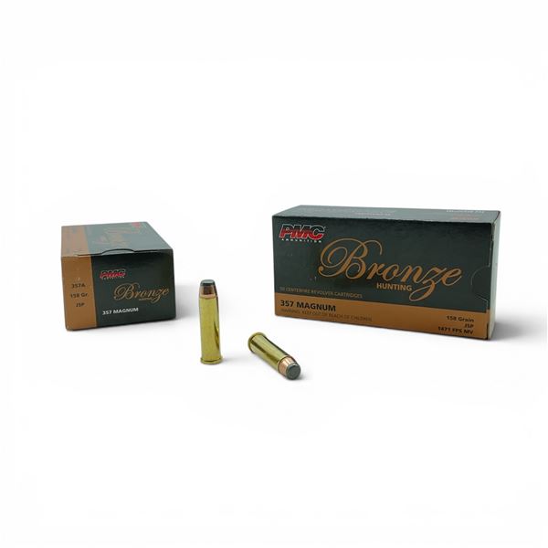 PMC Bronze 357 Magnum 158 Grain JSP Ammunition, 100 Rounds