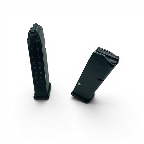 Glock Polymer 9mm Pinned To 10 Round Pistol Magazine X2