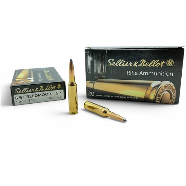 Sellier & Bellot 6.5 Creedmoor 131 Grain SP Ammunition, 40 Rounds