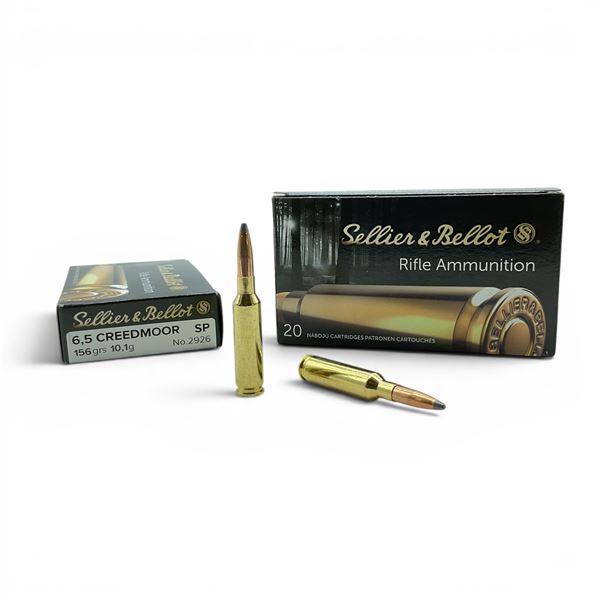 Sellier & Bellot 6.5 Creedmoor 156 Grain SP Ammunition, 40 Rounds