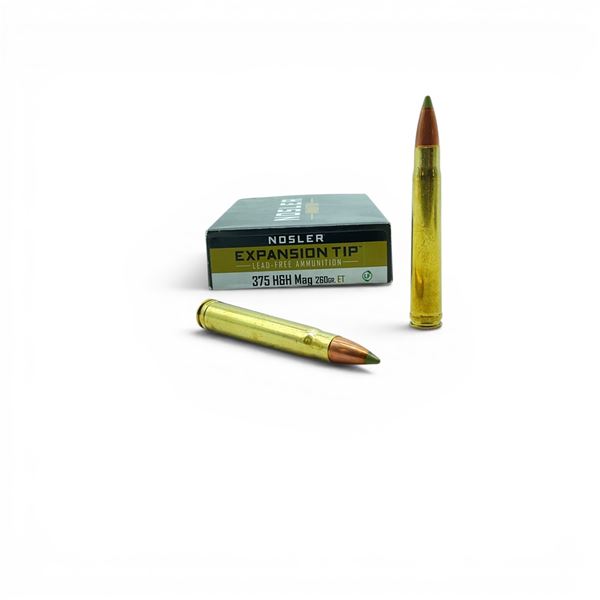 Nosler 375 H&H Mag 260 Grain Expansion Tip Ammunition, 20 Rounds