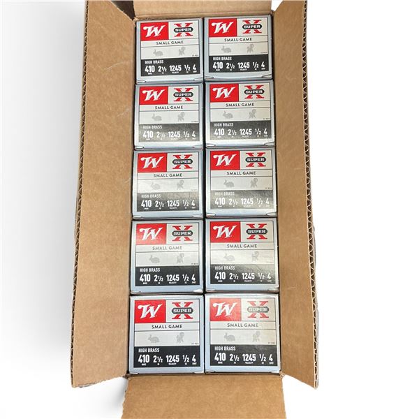 Winchester Super X X414 410 Gauge 2 1/2" #4 Ammunition, 250 Round Case