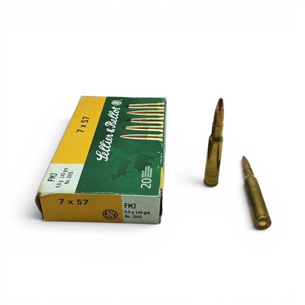 Sellier & Bellot 7 X 57mm 140 Grain FMJ Ammunition, 20 Rounds