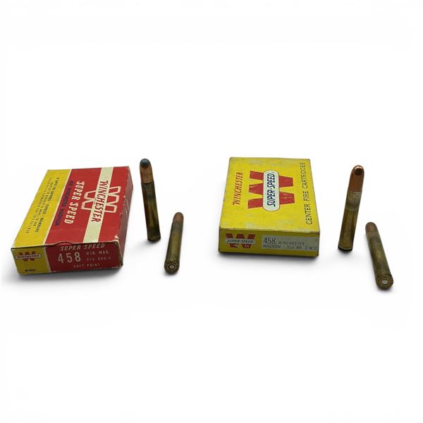 Assorted Winchester 458 Win Mag Ammunition, 36 Rounds