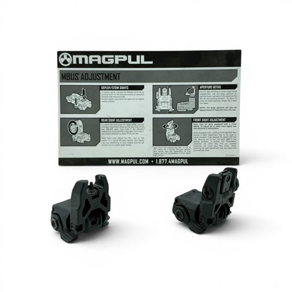 MagPul MBUS Adjustable Front And Back Rear Sigh Set