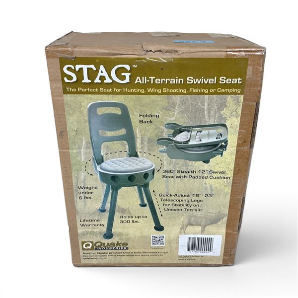 Quake Industries STAG All Terrain Swivel Seat, Holds up to 300 Lbs