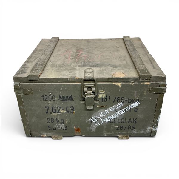 Wood Ammo Crate 13 1/2" X 12" X 7", ODG