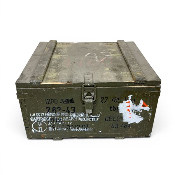 Wood Ammo Crate, 13 1/2" X 12" X 7", ODG