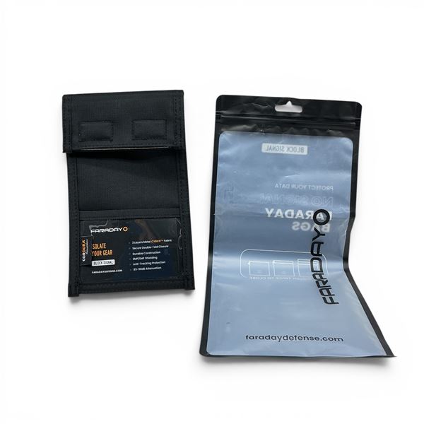 Faradayo Jacket Pro Faraday CORDURA Vertical Magnetic Closure, 4.5" X 8" Phone Bag, New