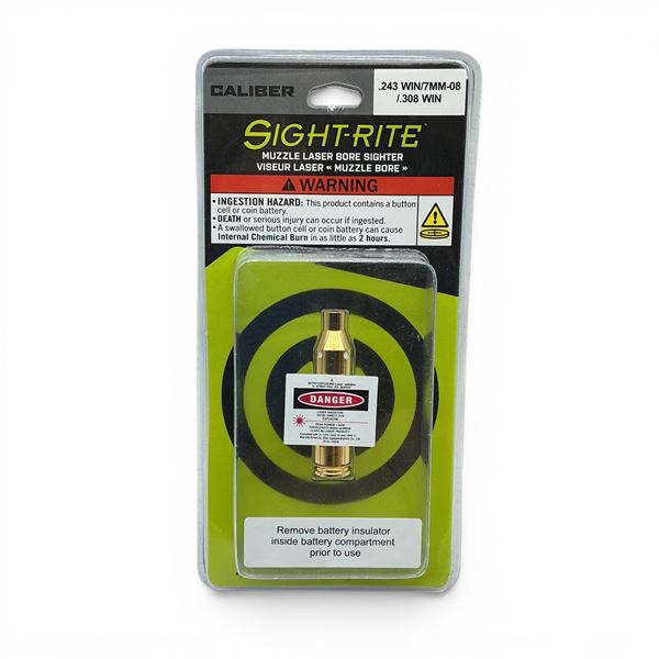 Sight-Rite 243 Win/ 7mm-08/ 308 Win Muzzle Laser Bore Sighter, New