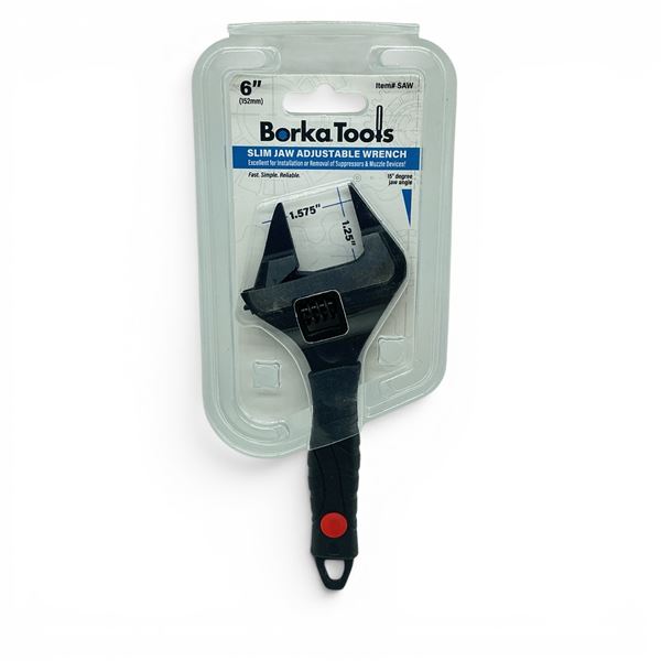 Borka Tools Slim Jaw Adjustable 6" Wrench, New