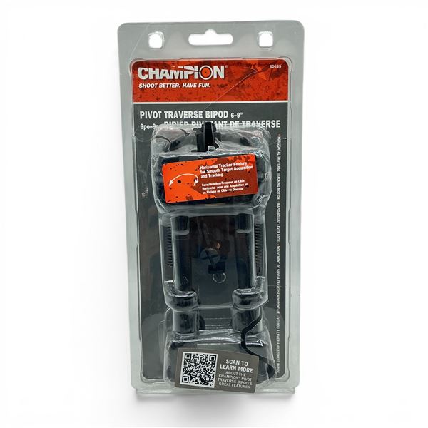 Champion Pivot Traverse 6" - 9" Bipod, New