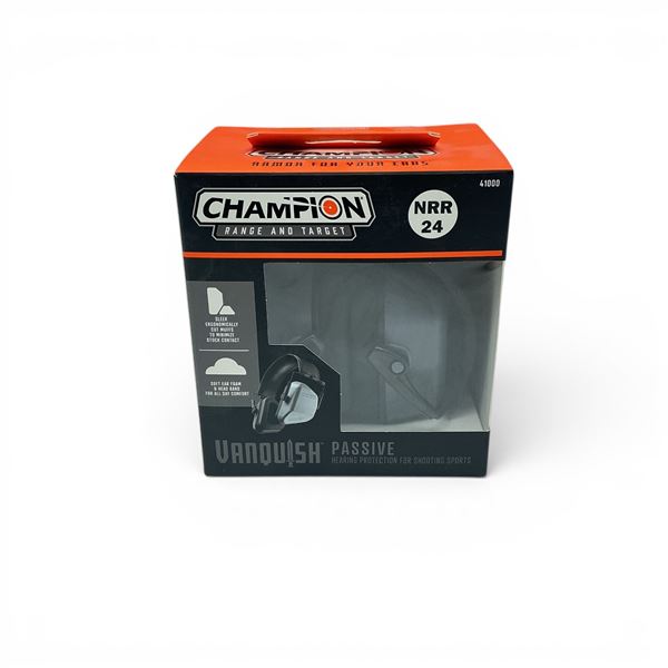 Champion NRR 24 Vanquish Passive Hearing Protection For Shooting Sports, New