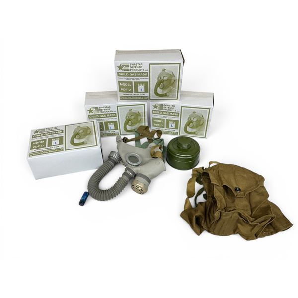 Evirstar Defense Products Child's Gas Mask, Model PDF-D Size Lg X 4 Qty