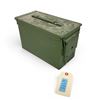 Image 1 : Metal Ammo Can, 11" X 7" X 6", ODG