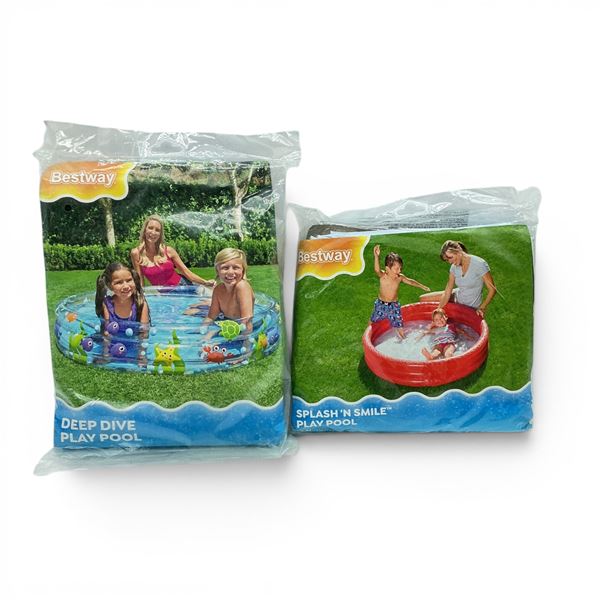 Bestway Deep Dive Play Pool, 60" X 12" and Splash 'N Smile Play Pool, 48" X 10", New