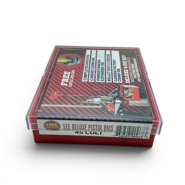 Lee Deluxe Pistol Reloading 4 Die Set for 45 Colt