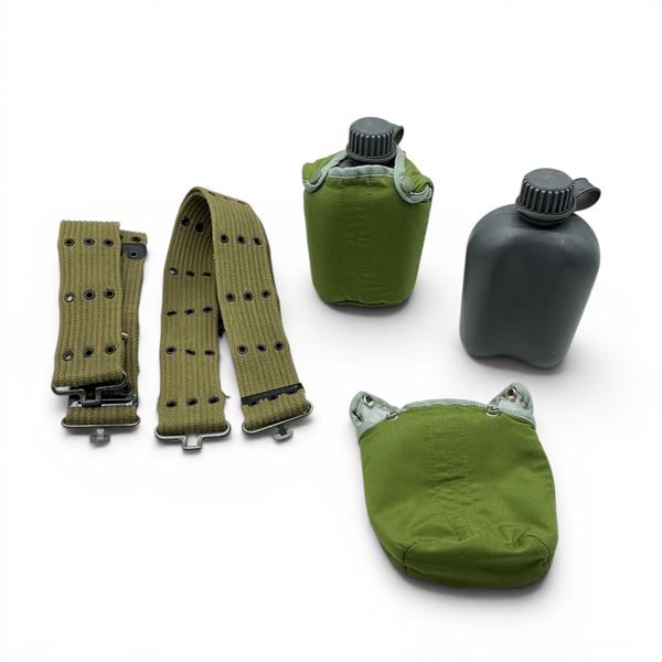 Coleman Water Canteens X 2 and Web Belts