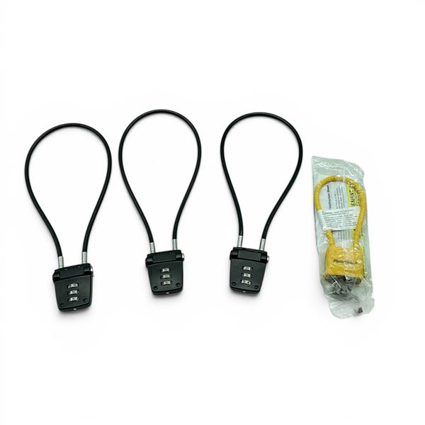 Assorted Cable Locks X 4 Qty