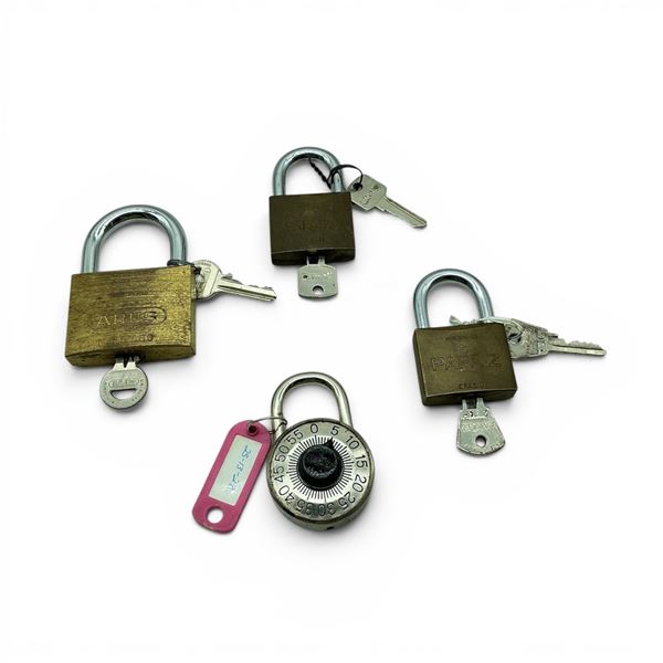 Assorted Locks X 4 Qty