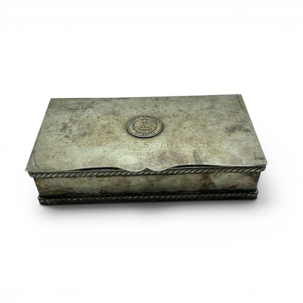 RMC Silver Trinket/ Keepsake Box, Stamped 1957