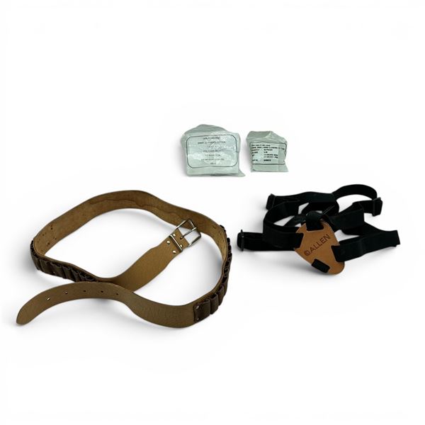 Cleaning Patches, Ammo Belt, Approx 42" and Allen Harness