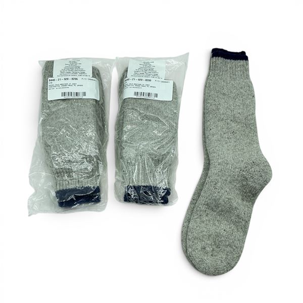 Cold Weather Socks, Grey Size Lg X 3 Qty