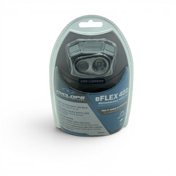 Cyclops 450 Lumens eFLEX 400 Rechargeable Headlamp, New