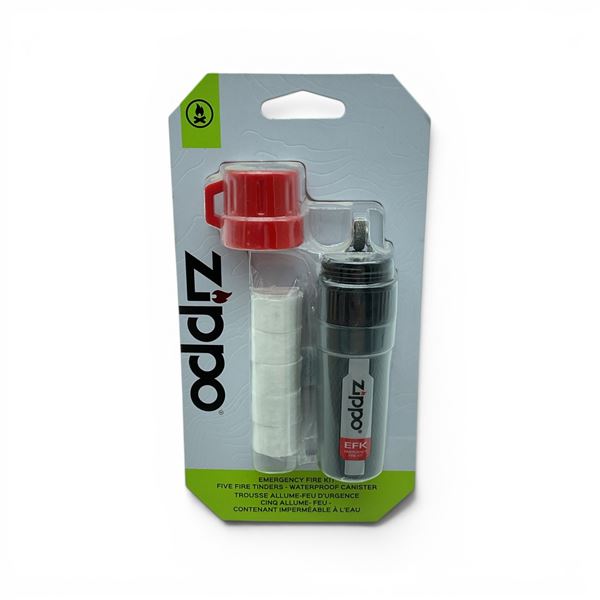 Zippo Emergency Fire Kit With Waterproof Canister, New