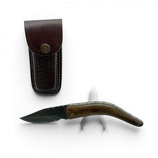 2.5" Folding Damascus Blade Knife