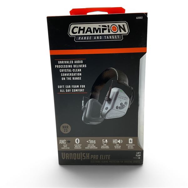 Champion NRR 23 Vanquish Pro Elite Electronic Hearing Protection, New