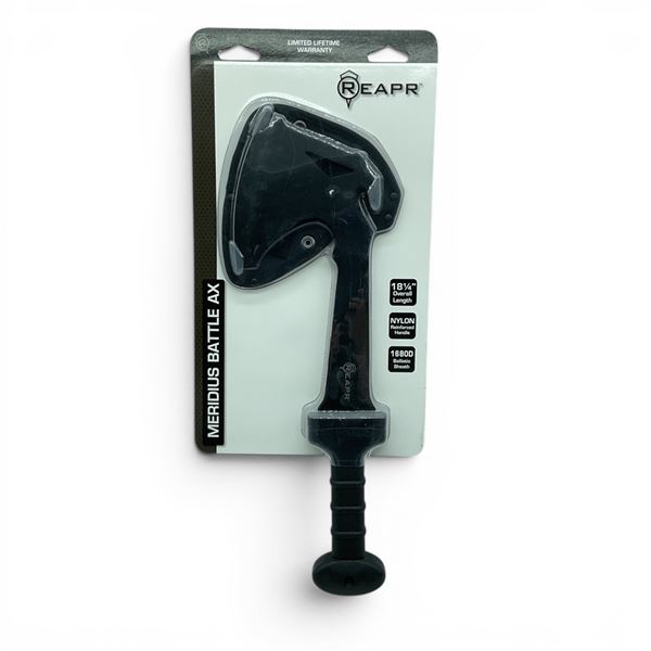 Reapr 18.25" OL Meridius Battle Axe, Ballistic Sheath, New
