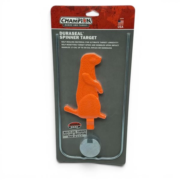 Champion Duraseal Gopher Spinner Target, Handles 17 Cal Up to 50 Cal, New
