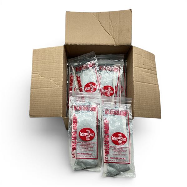 Mylar Sock Liner, Insulating Warmth, OSFA Adults and Teens X 17 Qty