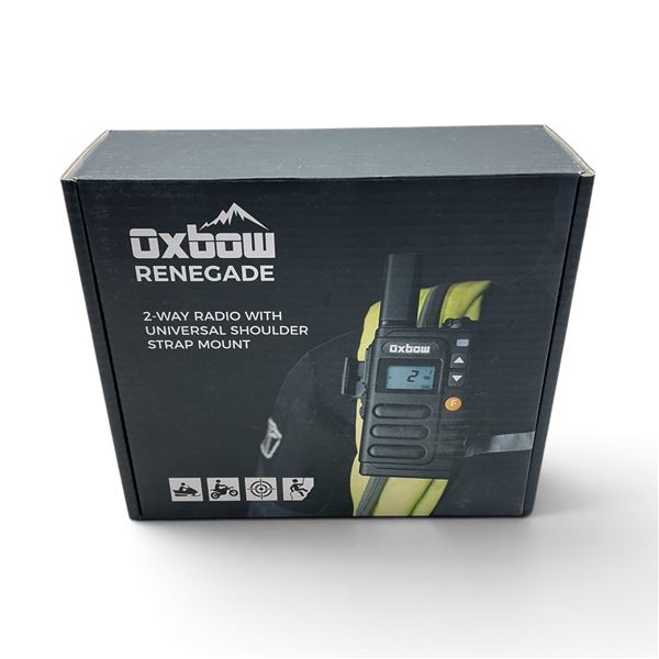 Oxbow Renegade 2 Way Radio With Universal Shoulder Strap Mount, New