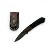 Image 1 : 3.5" Folding Damascus Blade Knife with Belt Sheath