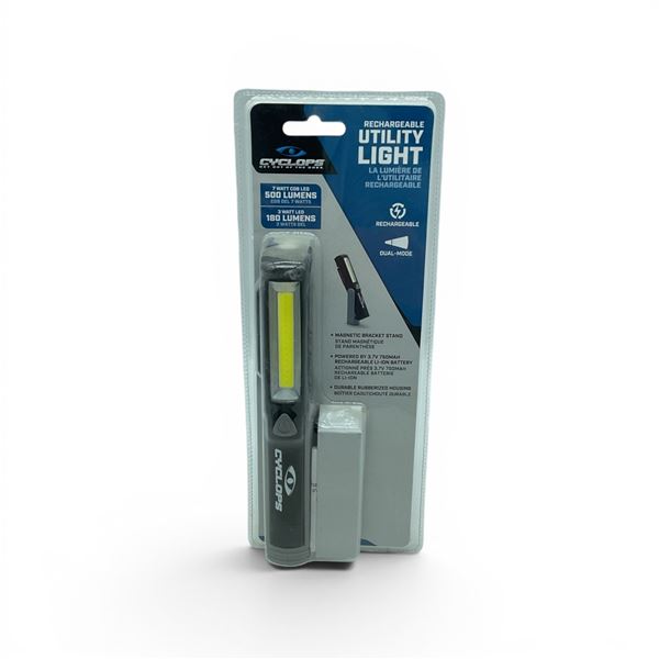 Cyclops 500 Lumens Rechargeable Utility Light, New