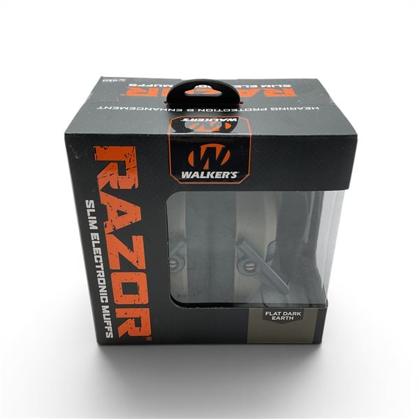 Walker's Razor NRR 23 Slim Electronic Ear Muffs, Flat Dark Earth, New