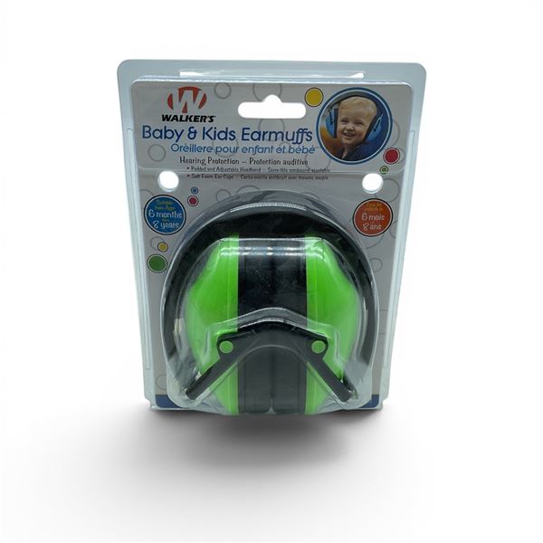 Walker's Baby & Kids NRR 23 Hearing Protection, New