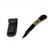 Image 1 : 3" Folding Damascus Blade Knife with Belt Sheath