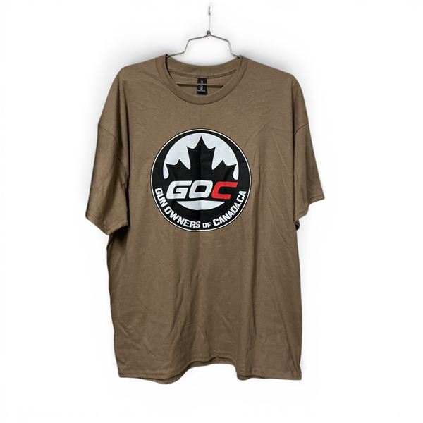 Gun Owners Of Canada Brown XL T-Shirt, New